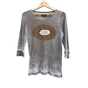 Generation Legacy S Womens Waffle Knit Born Country 3/4 Sleeve Top